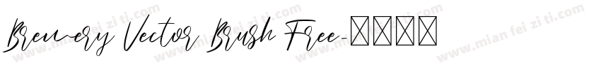 Brewery Vector Brush Free字体转换